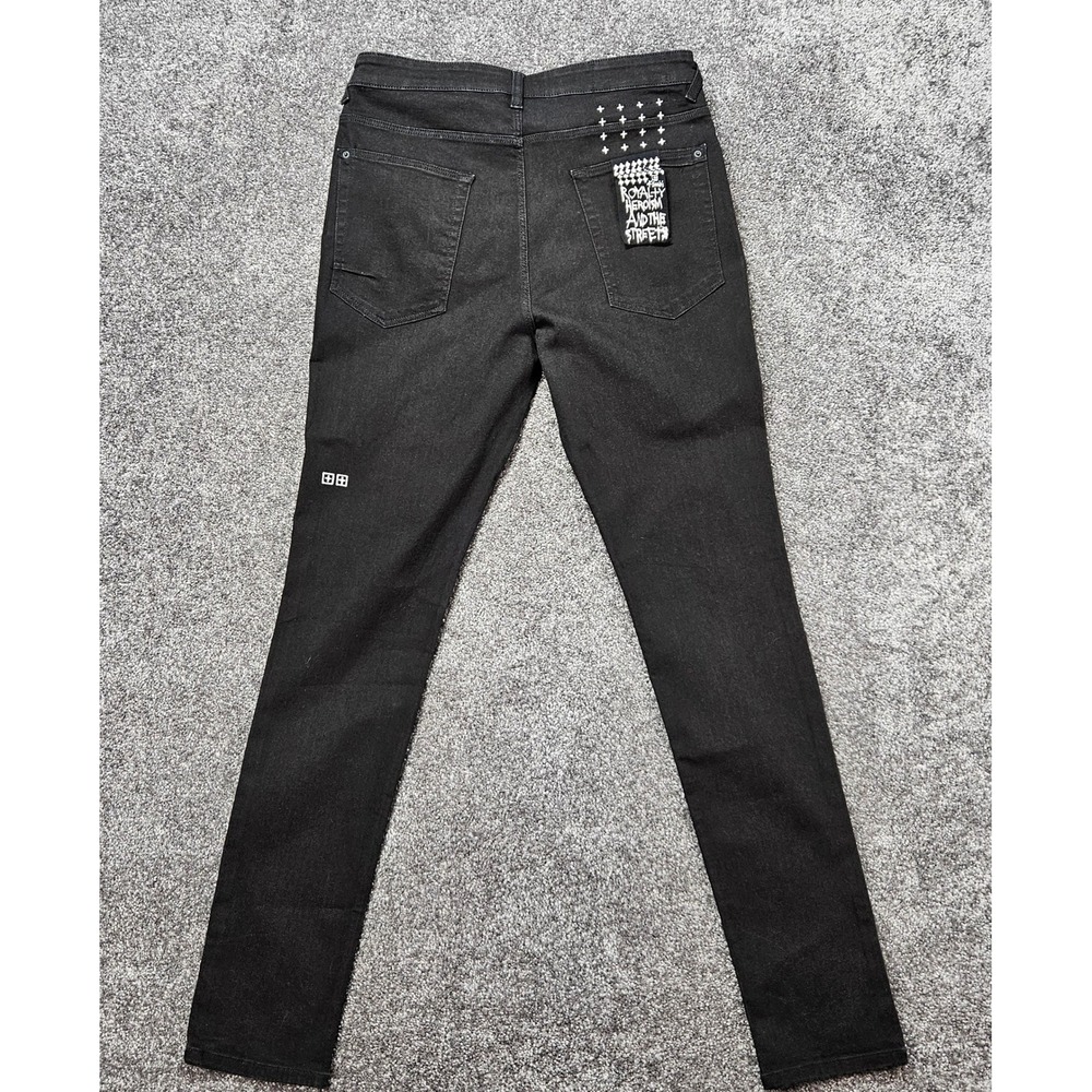 Ksubi Van Winkle Jeans Men's 34 Black Slim Fit Tapered Stretch Denim Streetwear